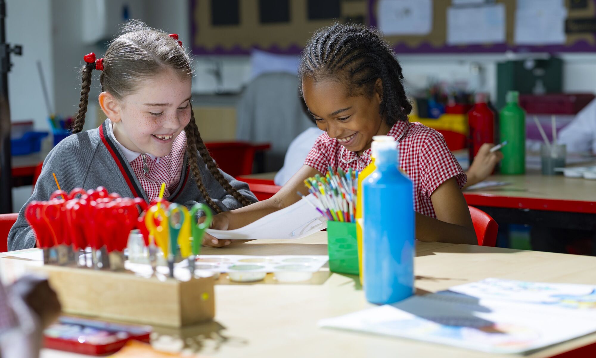 Heathfield Academy Image of Two Pupils in an Art Lesson